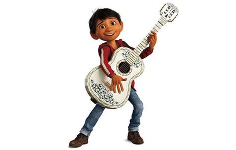 Miguel Rivera con su guitarra en la película Coco