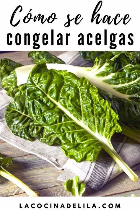 Diagrama de pasos para congelar acelgas crudas