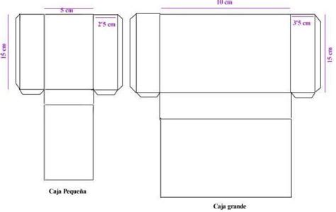 Plantilla o esquema para construir una caja de cartulina