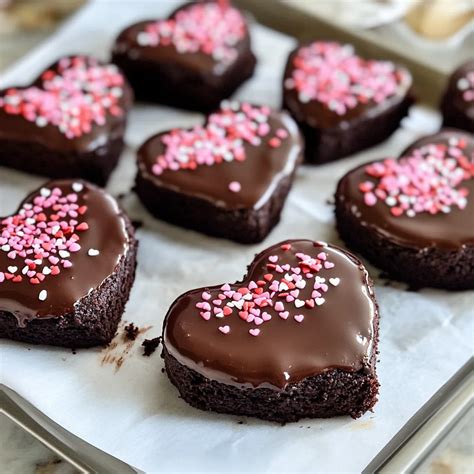 Brownies en forma de corazón