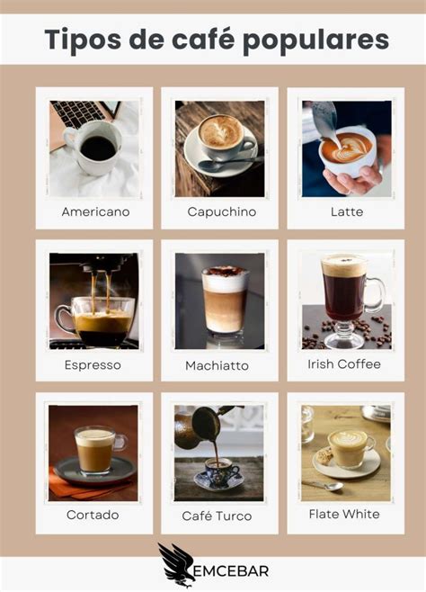 Variedad de cafés calientes servidos en tazas elegantes