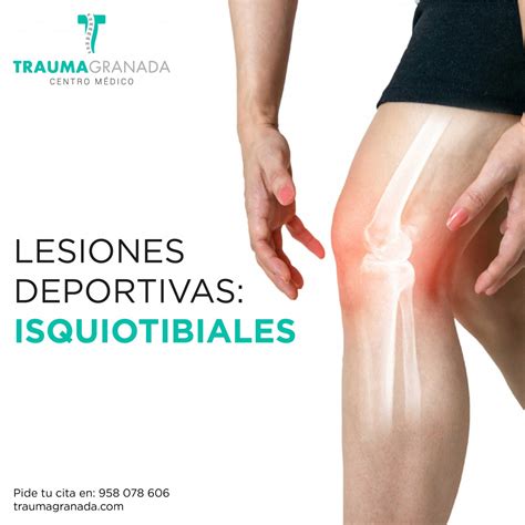 infografía detallando los músculos isquiotibiales y la zona de la lesión