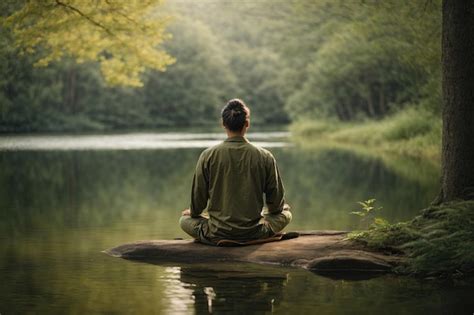 Persona meditando o realizando una actividad relajante en un entorno tranquilo