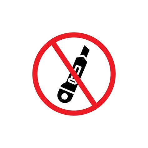 Señal de prohibido cortar espaguetis con un cuchillo