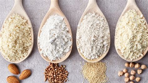 infografía comparativa del contenido de gluten en harinas blancas e integrales