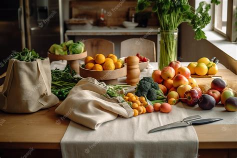 Mesa variada con alimentos vegetales frescos