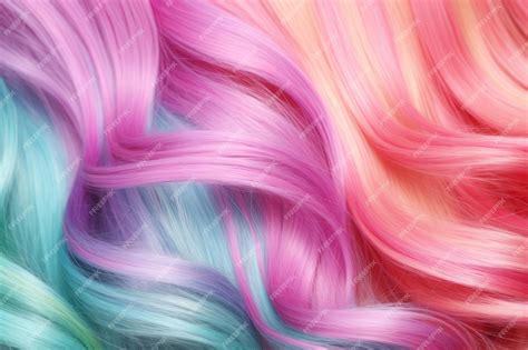 Foto de cabello pastel vibrante y saludable