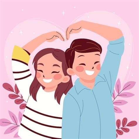ilustracion de una pareja joven con señales de alerta de violencia