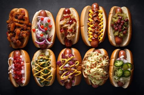 Collage de imágenes mostrando diferentes estilos de hot dogs de diversas partes del mundo.