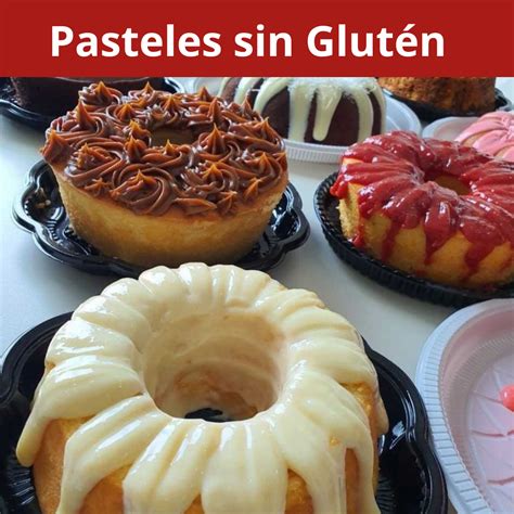 Variedad de tortas y pasteles sin gluten