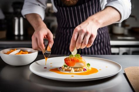 Chef Pablo Ranea preparando un plato en un entorno de cocina moderna, con elementos artísticos
