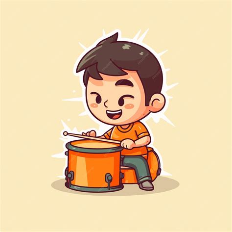 Un niño tocando un tambor hecho con botes de patatas fritas y globos