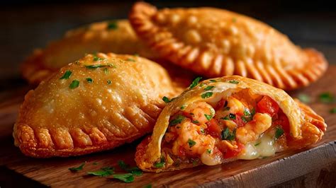 Empanadas de camarón con aderezo