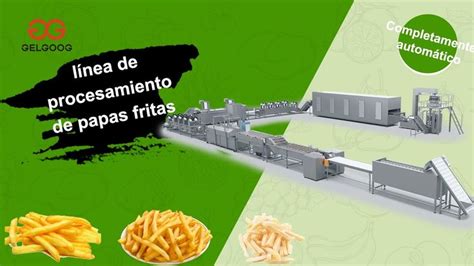 Esquema de una línea de producción de papas fritas