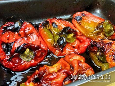 Pimientos asados y salteados como guarnición