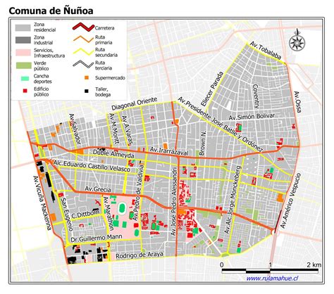 Mapa de ubicación de pizzerías en Vicuña Mackenna 665, Santiago, Ñuñoa