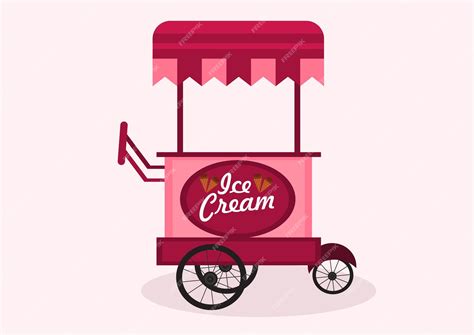 Ilustración de un carrito de helados artesanales en Chone, Ecuador