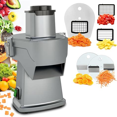 Cortador de verduras Gefu Rapido con ejemplos de alimentos