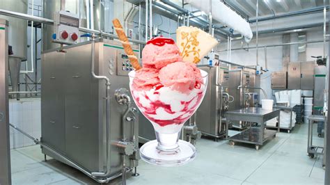 Esquema del proceso de fabricación industrial de helados con énfasis en los puntos de control de temperatura.
