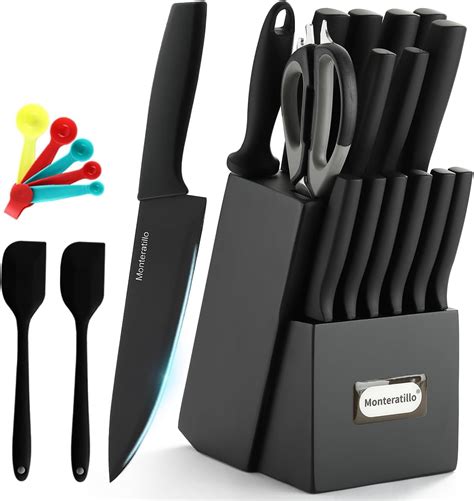 Juego de cuchillos de cocina de acero inoxidable con base de madera