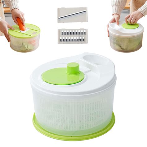 Centrifugadora de ensaladas giratoria para secar lechugas y verduras