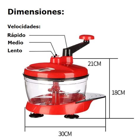 Ilustración de cómo funciona un procesador manual de ensaladas cortando verduras