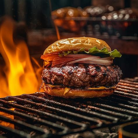 Foto de una hamburguesa Beyond Burger a la parrilla