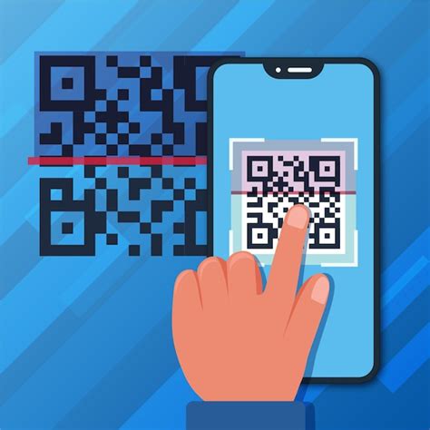 Ilustración de un teléfono móvil escaneando un código QR desde una pantalla de ordenador