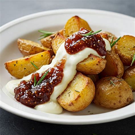 Patatas asadas con salsa
