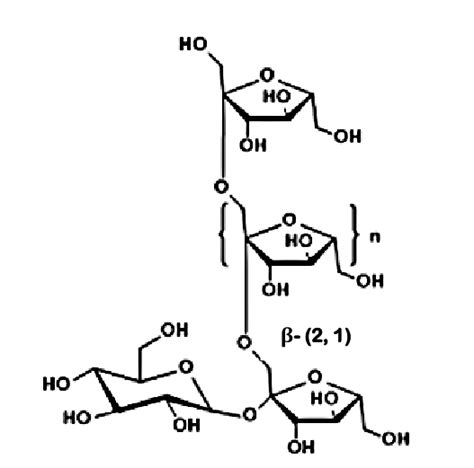 Imagen de la estructura molecular de la inulina