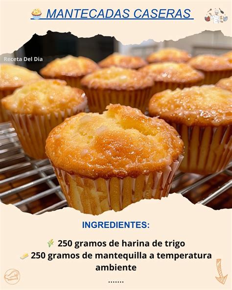 Mantecadas caseras en el horno, ligeramente doradas