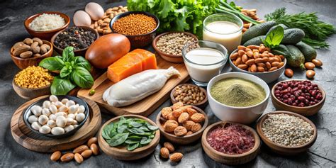 Variedad de alimentos ricos en folato, como legumbres, verduras de hoja verde y cítricos