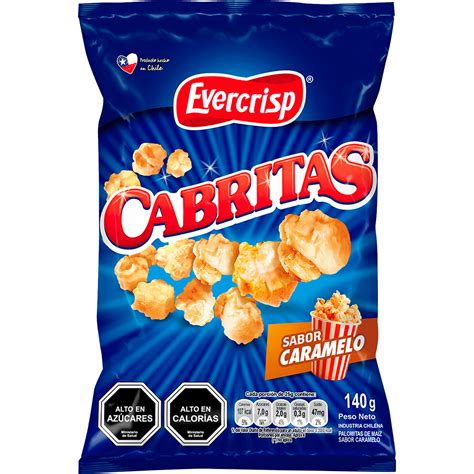 Cabritas de maíz con caramelo de colores