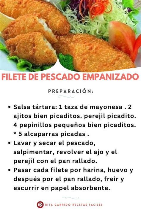 Infografía con los pasos para preparar pescado empanizado