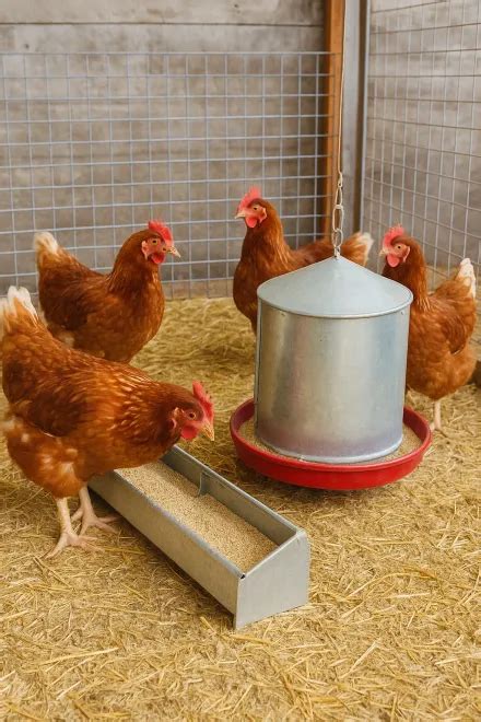 varios tipos de comederos para gallinas