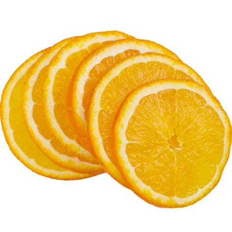 Naranjas frescas y rodajas de naranja para decorar