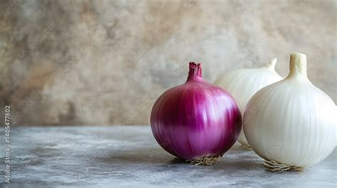 Cebolla morada y blanca en un tazón, destacando sus colores y texturas