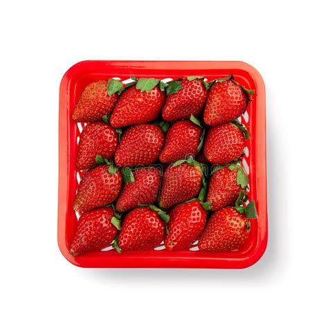 Cesta de fresas frescas con hojas verdes