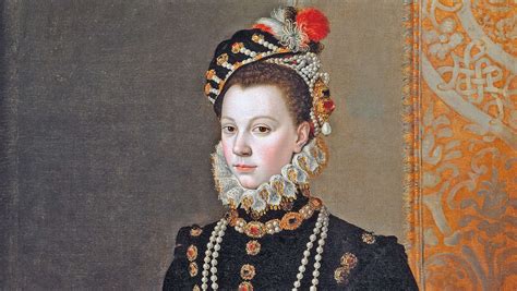 Ilustración de Catalina de Médici en la corte francesa