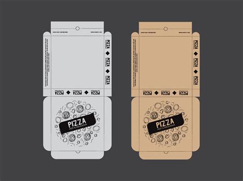 Diseño de caja de pizza con códigos QR o elementos interactivos para el cliente