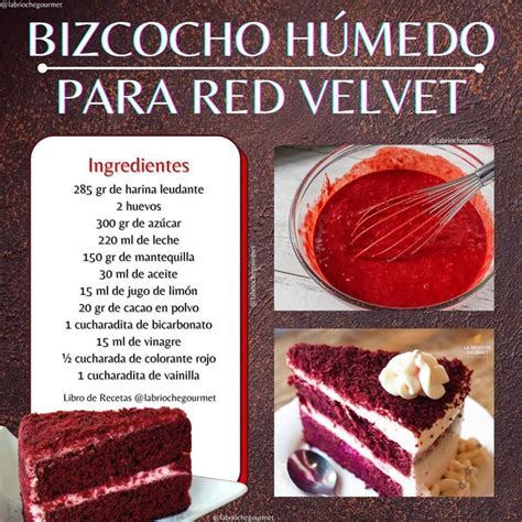 Ingredientes secos y líquidos para el bizcocho Red Velvet