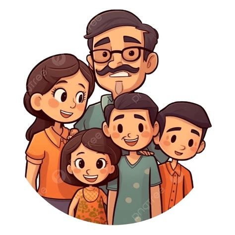 Dibujo de la familia de cabritos (mamá y tres pequeños) celebrando alegremente