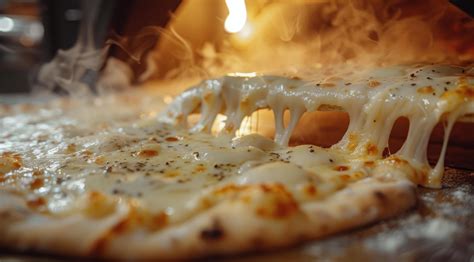 Pizza casera recién horneada con bordes dorados y queso fundido