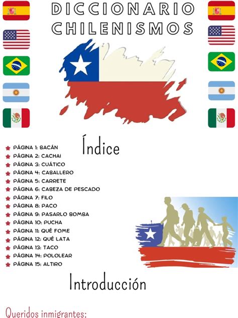 ilustraciones de chilenismos como
