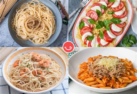 collage de platos sencillos y apetitosos hechos con pocos ingredientes