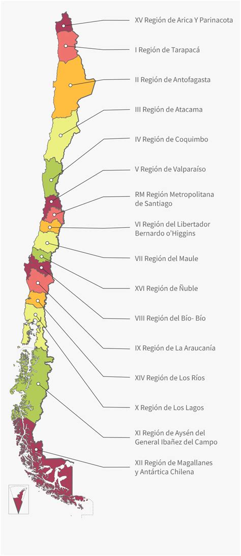 Mapa de las regiones salmonicultoras en Chile, destacando las principales zonas de producción