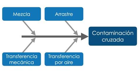 Diagrama de flujo: Proceso de contaminación cruzada y sus puntos críticos en la cadena alimentaria