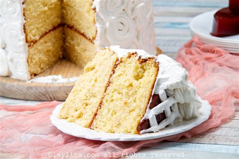 Esquema de las capas de una torta rellena con crema