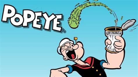 Ilustración de Popeye el marino con sus características distintivas