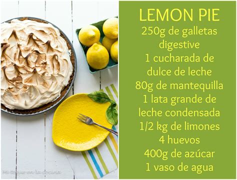 Infografía de los ingredientes clave del Lemon Pie